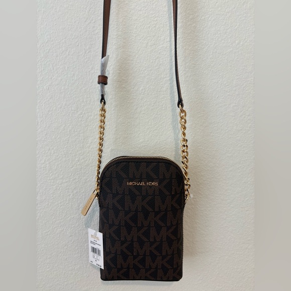 Michael Kors Brown Crossbody Bag with Gold Accents - Picture 1 of 3